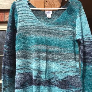 Sweater Large green w silver